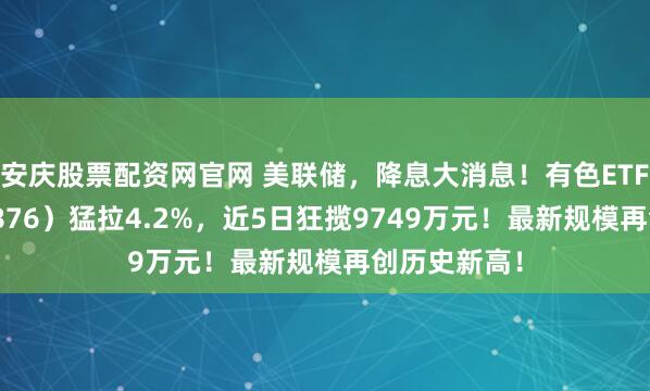 安庆股票配资网官网 美联储，降息大消息！有色ETF华宝（159876）猛拉4.2%，近5日狂揽9749万元！最新规模再创历史新高！